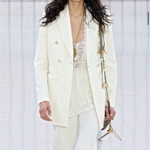 ✨ CHLOE runway silk lace trim top spring summer 2025